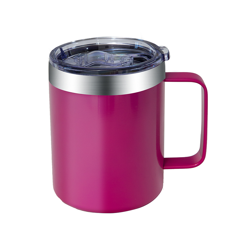 12oz  Shatterproof double wall vacuum sealed coffee mug with sliding lid