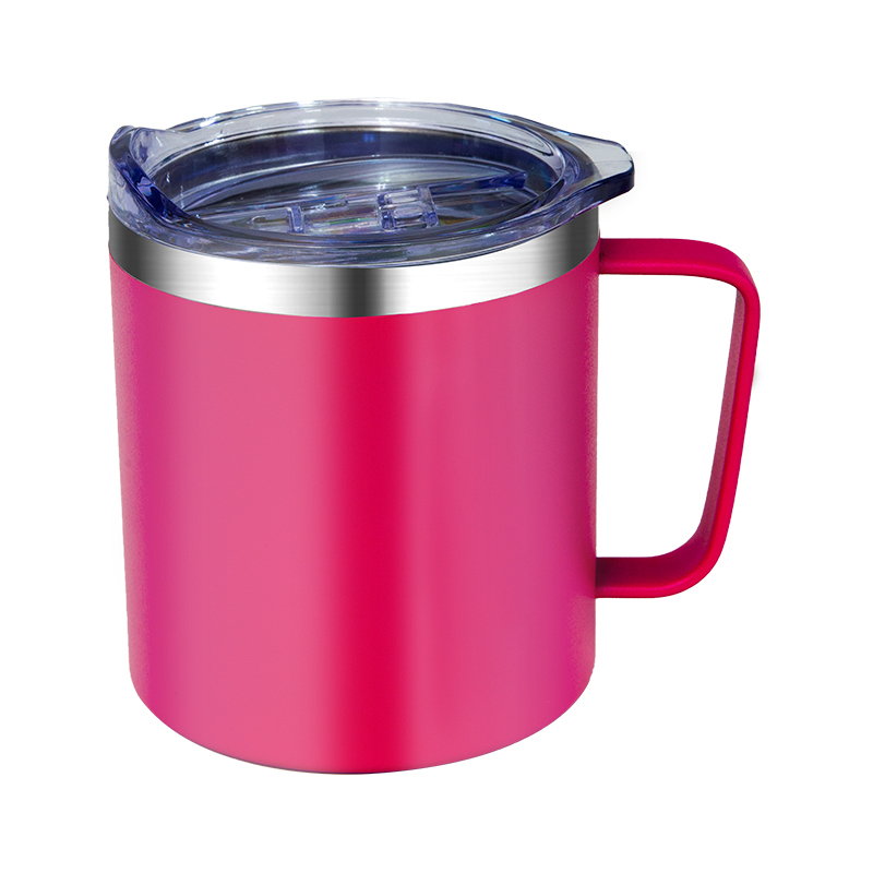12oz Insulated double wall dishwasher safe travel mug with comfy handle