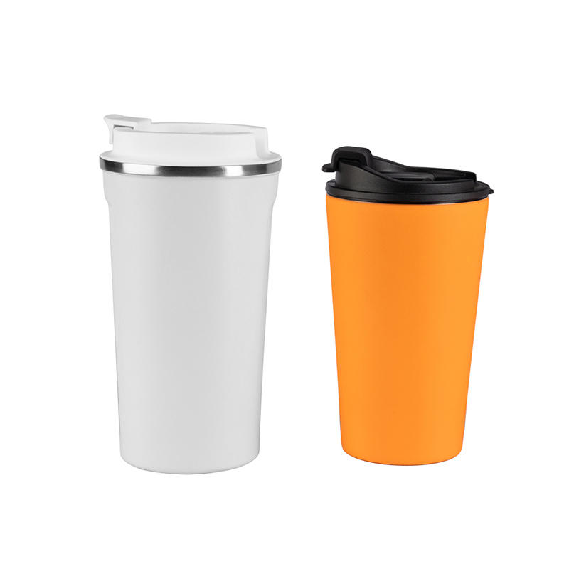300ml Double wall reusable travel coffee mug with spill proof lid